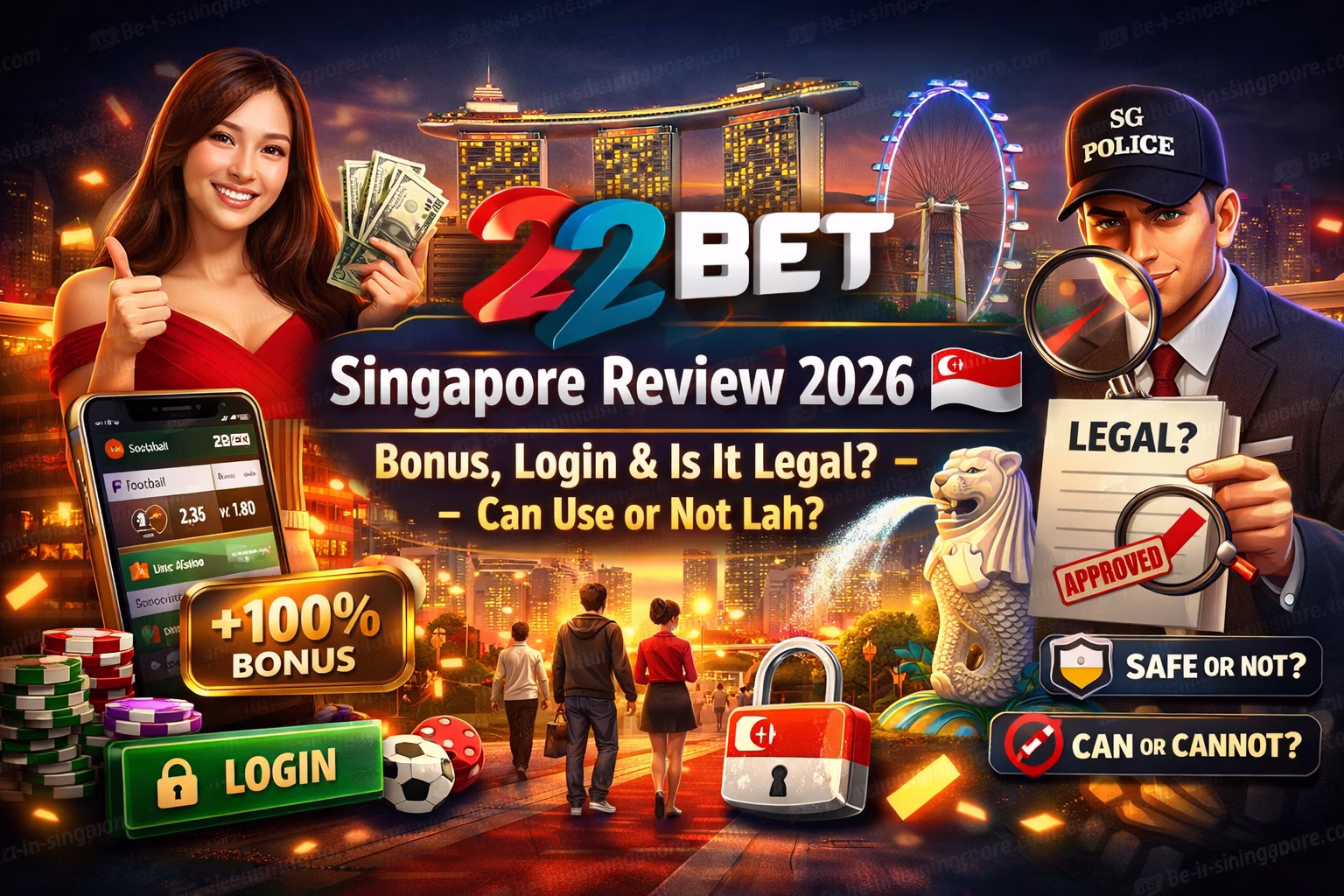 22Bet Singapore 🇸🇬 Review 2026 – Bonus, Login & Legal Status (Safe or Not Lah?)