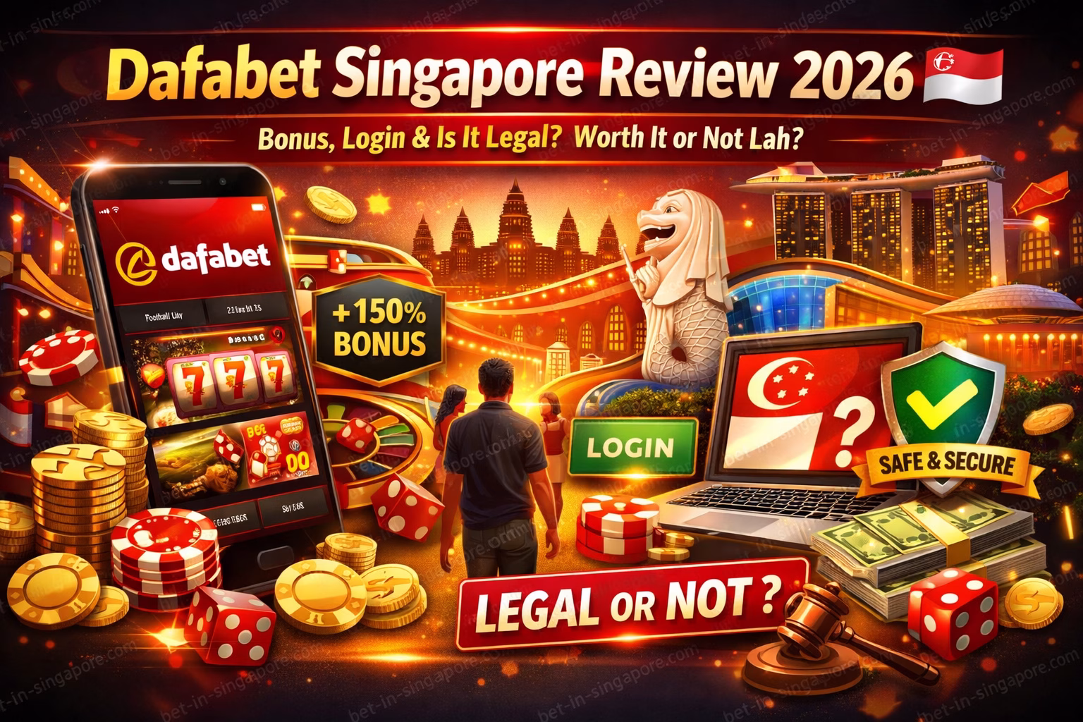 Dafabet Singapore 🇸🇬 Review 2026 – Bonus, Login & Is It Legal? (Worth Try or Not Lah?)